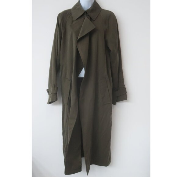 Babaton Trench Coat Green Size Medium Aritzia NWT - Picture 1 of 12